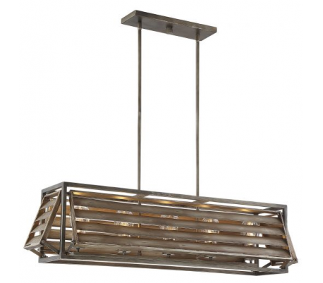Hartberg 4 Loftlampe 52 x 52 cm - Antik gråsort/Rustik natur