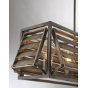 Hartberg 4 Loftlampe 52 x 52 cm - Antik gråsort/Rustik natur