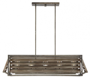 Hartberg 4 Loftlampe 52 x 52 cm - Antik gråsort/Rustik natur 2