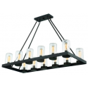 Hartberg 5 Loftlampe 105 x 34 cm - Antik gråsort/Rustik natur