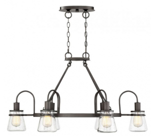 Welch 8 udendørs lysekrone Ø81 cm - Mat sort/Klar med dråbe effekt