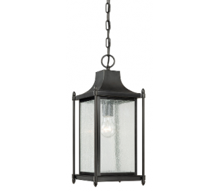 Barrister 3 Loftlampe 25 x 25 cm - Antik stengrå/Klar med dråbe effekt