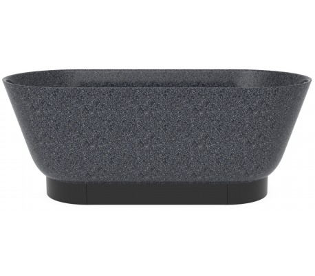 Woodio Flow fritstående badekar 160 x 70 cm ECO - Arktisk blå