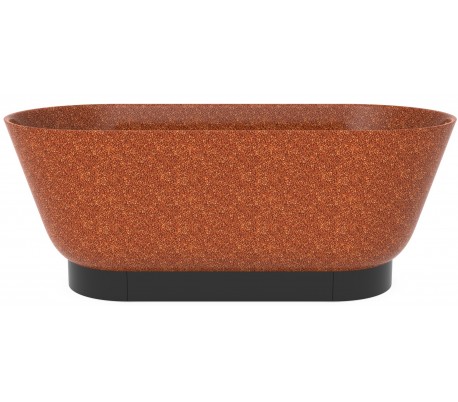 Woodio Flow fritstående badekar 160 x 70 cm ECO - Stengrå