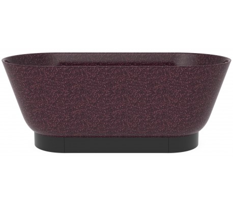 Woodio Flow fritstående badekar 160 x 70 cm ECO - Lerbrun