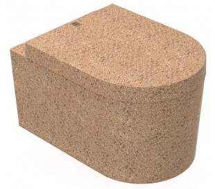 Woodio Flow fritstående badekar 160 x 70 cm ECO - Natural aspen