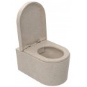 Woodio Block væghængt toilet H33 cm ECO - Natural aspen