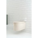 Woodio Block væghængt toilet H33 cm ECO - Natural aspen