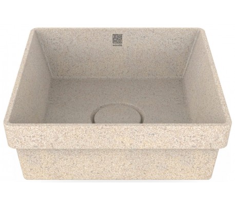 Woodio nedfældet håndvask 40 x 40 cm ECO - Natural aspen