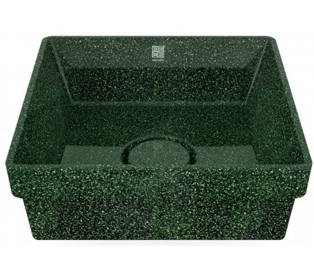 Woodio nedfældet håndvask 40 x 40 cm ECO - Charcoal