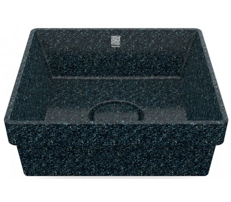 Woodio nedfældet håndvask 40 x 40 cm ECO - Mosgrøn