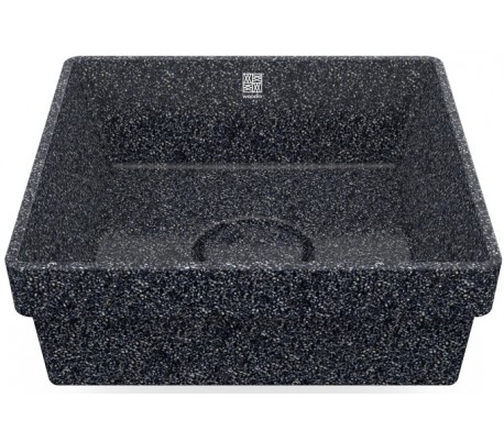 Woodio nedfældet håndvask 40 x 40 cm ECO - Arktisk blå