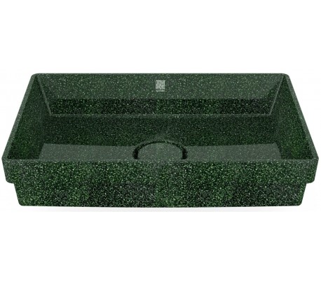 Woodio nedfældet håndvask 60 x 40 cm ECO - Charcoal