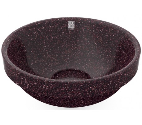 Woodio nedfældet håndvask Ø40 cm ECO - Lerbrun