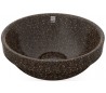 Woodio nedfældet håndvask Ø40 cm ECO - Brun