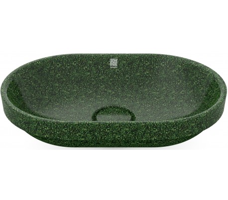 Woodio nedfældet håndvask 60 x 40 cm ECO - Charcoal