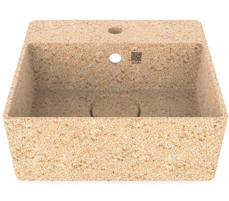 Woodio håndvask 40 x 40 cm ECO - Polar hvid