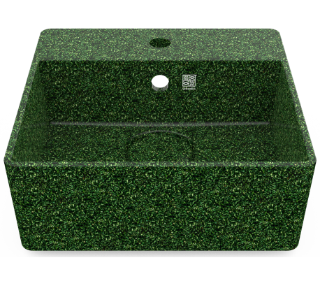 Woodio vægmonteret håndvask 40 x 40 cm ECO - Charcoal