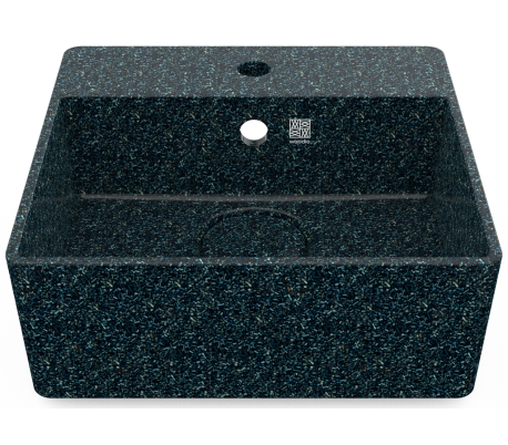 Woodio vægmonteret håndvask 40 x 40 cm ECO - Mosgrøn