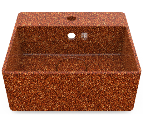 Woodio vægmonteret håndvask 40 x 40 cm ECO - Stengrå