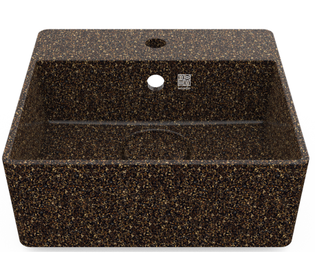 Woodio vægmonteret håndvask 40 x 40 cm ECO - Bær rød