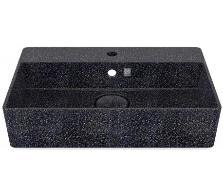 Woodio vægmonteret håndvask 60 x 40 cm ECO - Polar hvid