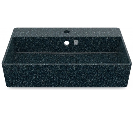 Woodio vægmonteret håndvask 60 x 40 cm ECO - Mosgrøn