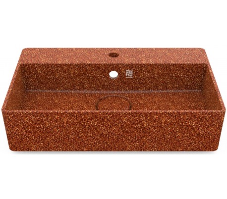 Woodio vægmonteret håndvask 60 x 40 cm ECO - Stengrå