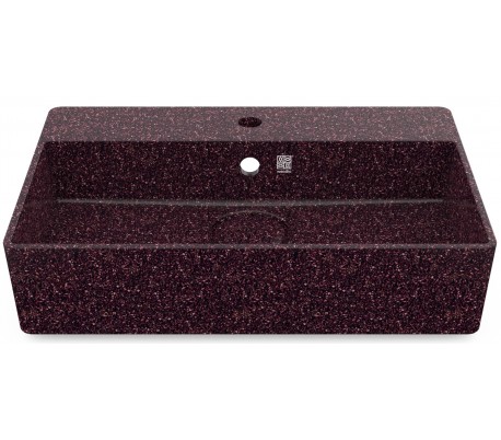 Woodio vægmonteret håndvask 60 x 40 cm ECO - Lerbrun