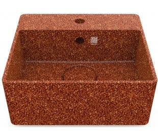 Woodio håndvask 40 x 40 cm ECO - Stengrå