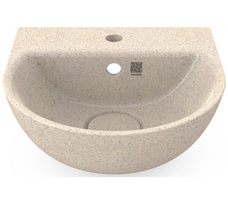 Woodio vægmonteret håndvask 40 x 40 cm ECO - Natural aspen