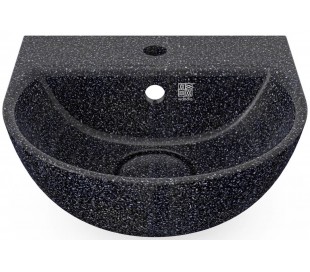 Woodio vægmonteret håndvask 40 x 40 cm ECO - Polar hvid