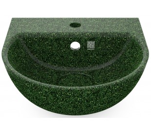 Woodio vægmonteret håndvask 40 x 40 cm ECO - Charcoal