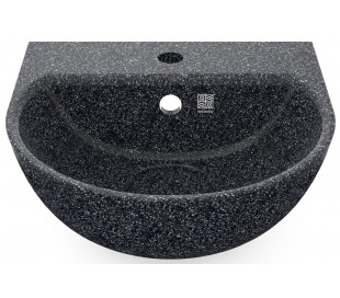 Woodio vægmonteret håndvask 40 x 40 cm ECO - Arktisk blå