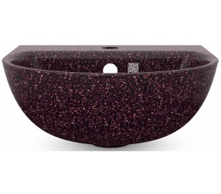 Woodio vægmonteret håndvask 40 x 40 cm ECO - Lerbrun 2