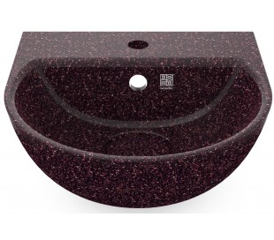 Woodio vægmonteret håndvask 40 x 40 cm ECO - Lerbrun