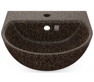 Woodio vægmonteret håndvask 40 x 40 cm ECO - Bær rød