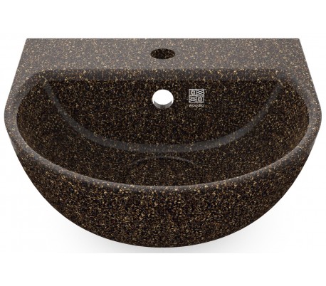 Woodio vægmonteret håndvask 40 x 40 cm ECO - Bær rød