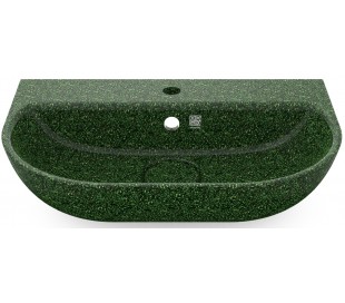 Woodio vægmonteret håndvask 60 x 40 cm ECO - Charcoal