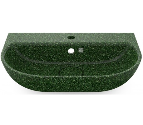 Woodio vægmonteret håndvask 60 x 40 cm ECO - Charcoal