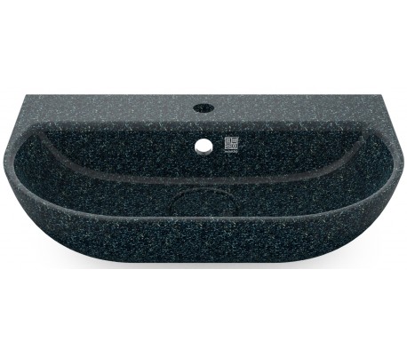 Woodio vægmonteret håndvask 60 x 40 cm ECO - Mosgrøn