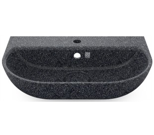 Woodio vægmonteret håndvask 60 x 40 cm ECO - Arktisk blå