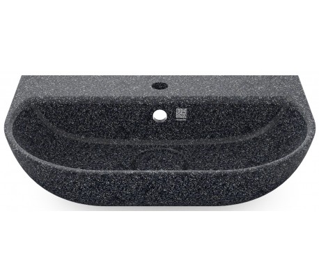 Woodio vægmonteret håndvask 60 x 40 cm ECO - Arktisk blå