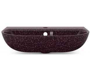 Woodio vægmonteret håndvask 60 x 40 cm ECO - Lerbrun 2