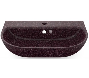 Woodio vægmonteret håndvask 60 x 40 cm ECO - Lerbrun