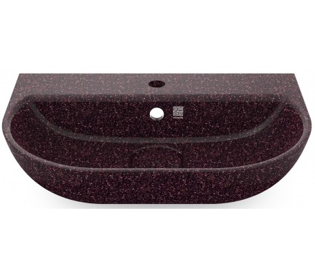 Woodio vægmonteret håndvask 60 x 40 cm ECO - Lerbrun