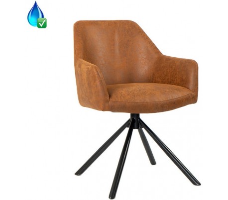 Miami Spisebordsstol i velour H78 cm - Sort/Sort