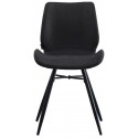 Barrel Spisebordsstol i øko-læder H81,5 cm - Sort/Antracit
