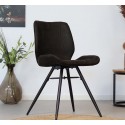 Barrel Spisebordsstol i øko-læder H81,5 cm - Sort/Antracit