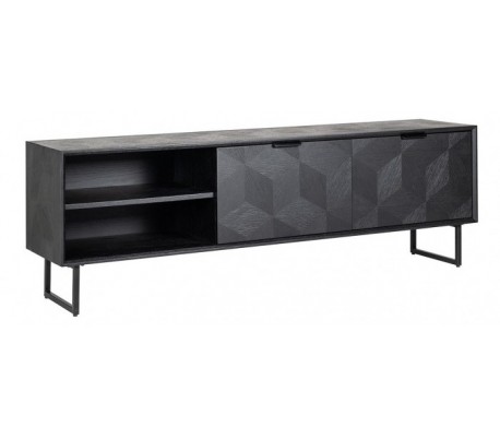 Blax sideboard i egetræ og jern B160 cm - Sort